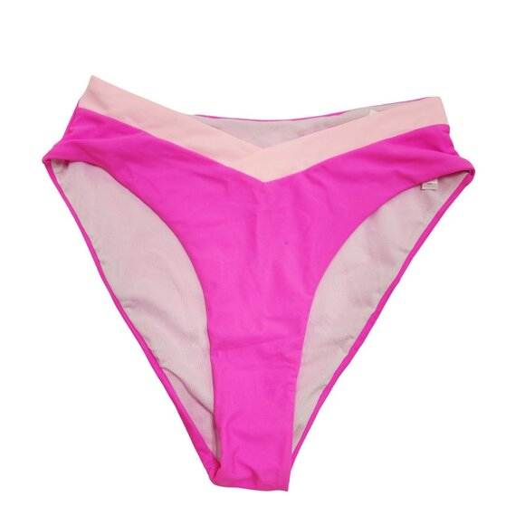 Two-Piece Pink Light Pink Bikini Swimwear Set  Adjustable Triangle Top Size S - Picture 5 of 6